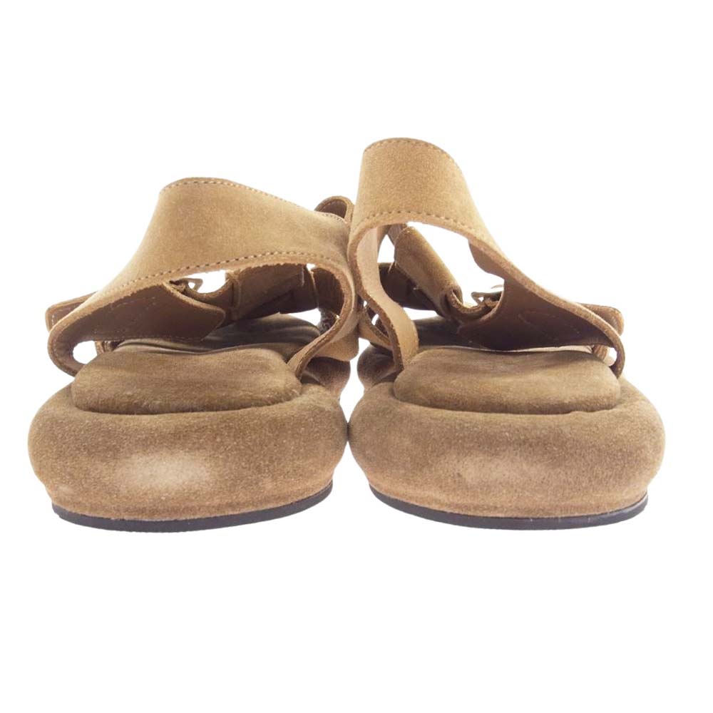 1piu1uguale3 ウノピュウノウグァーレトレ 23SS 113 GURKHA SANDAL COW SUEDE スエード グルカ サンダル ライトブラウン系 42【美品】【中古】