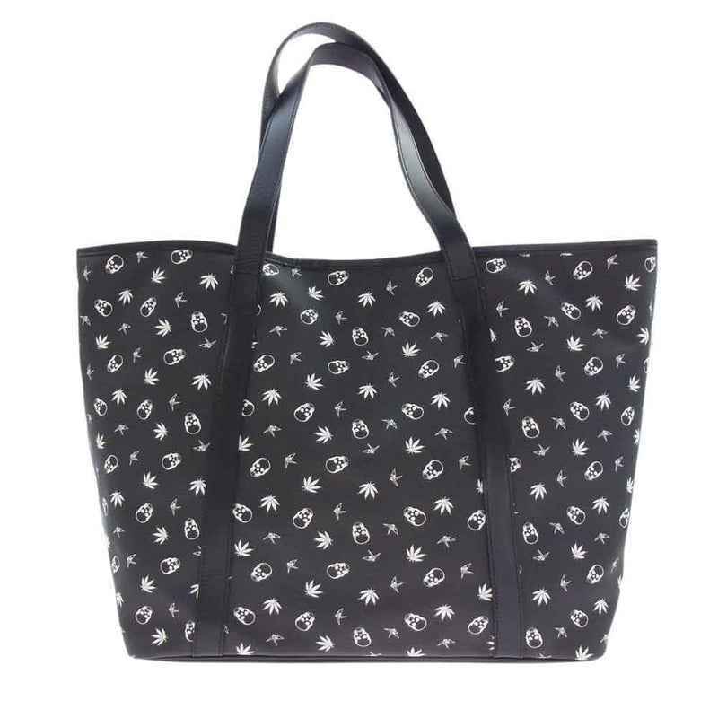 1piu1uguale3 ウノピュウノウグァーレトレ lucien pellat-finet ルシアンペラフィネ ORIGINAL MONOGRAM TOTE BAG LARGE オリジナルモノグラム トートバッグ ラージ ブラック系【美品】【中古】