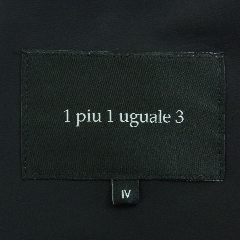 1piu1uguale3 ウノピュウノウグァーレトレ MRB616 NYU069 UNCON JACKET KAJI 4WAY NYLON ピークドラペル 2B テーラード ジャケット ブラック系 4【中古】