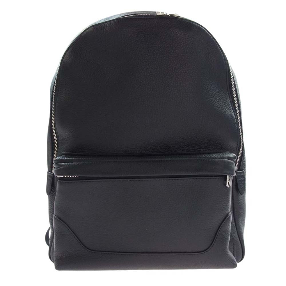 1piu1uguale3 ウノピュウノウグァーレトレ PELLE MORBIDA ペッレモルビダ 別注 MRG433 COW118 シュリンクレザー バックパック リュック ブラック系【中古】