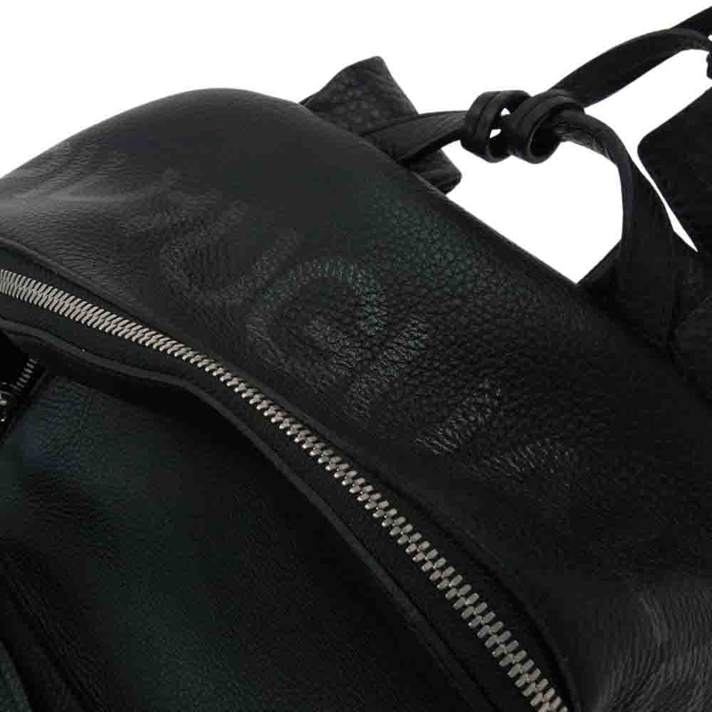 1piu1uguale3 ウノピュウノウグァーレトレ PELLE MORBIDA ペッレモルビダ 別注 MRG433 COW118 シュリンクレザー バックパック リュック ブラック系【中古】