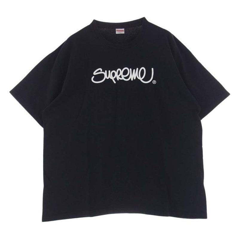 Supreme シュプリーム 22SS Handstyle Tee ハンドスタイル ロゴ プリント 半袖 Tシャツ  ブラック系 XL【中古】