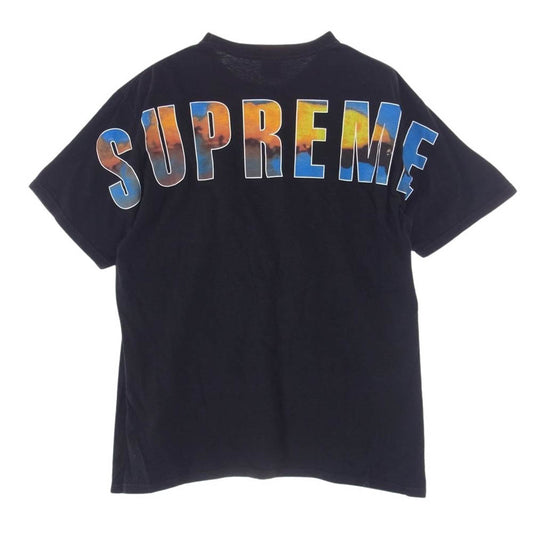 Supreme シュプリーム 21AW Intarsia Sleeve L S Top 袖ロゴ プリント クルーネック 長袖 ロングスリーブ ロンT Tシャツ カットソー  ブラック系 L【中古】