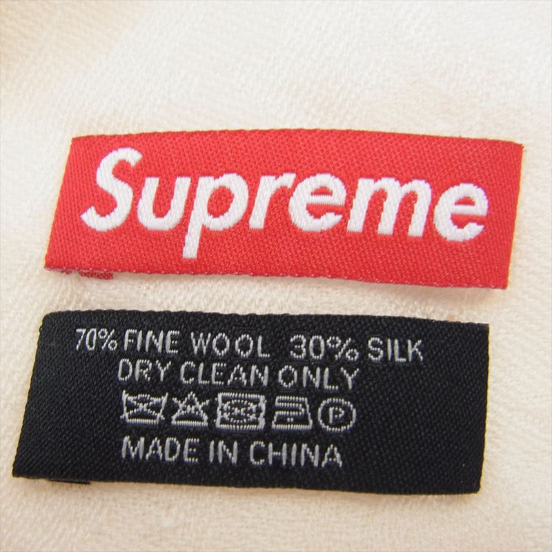 Supreme シュプリーム 17AW Fuck Wool Scarf 総柄 ウール スカーフ オフホワイト系【中古】