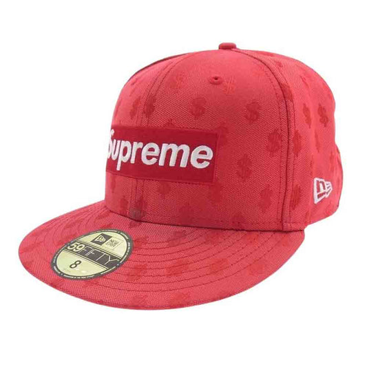 Supreme シュプリーム 18SS × NEW ERA ニューエラ MONOGRAM BOX LOGO モノグラム ボックスロゴ キャップ 帽子 レッド系 63.5【中古】