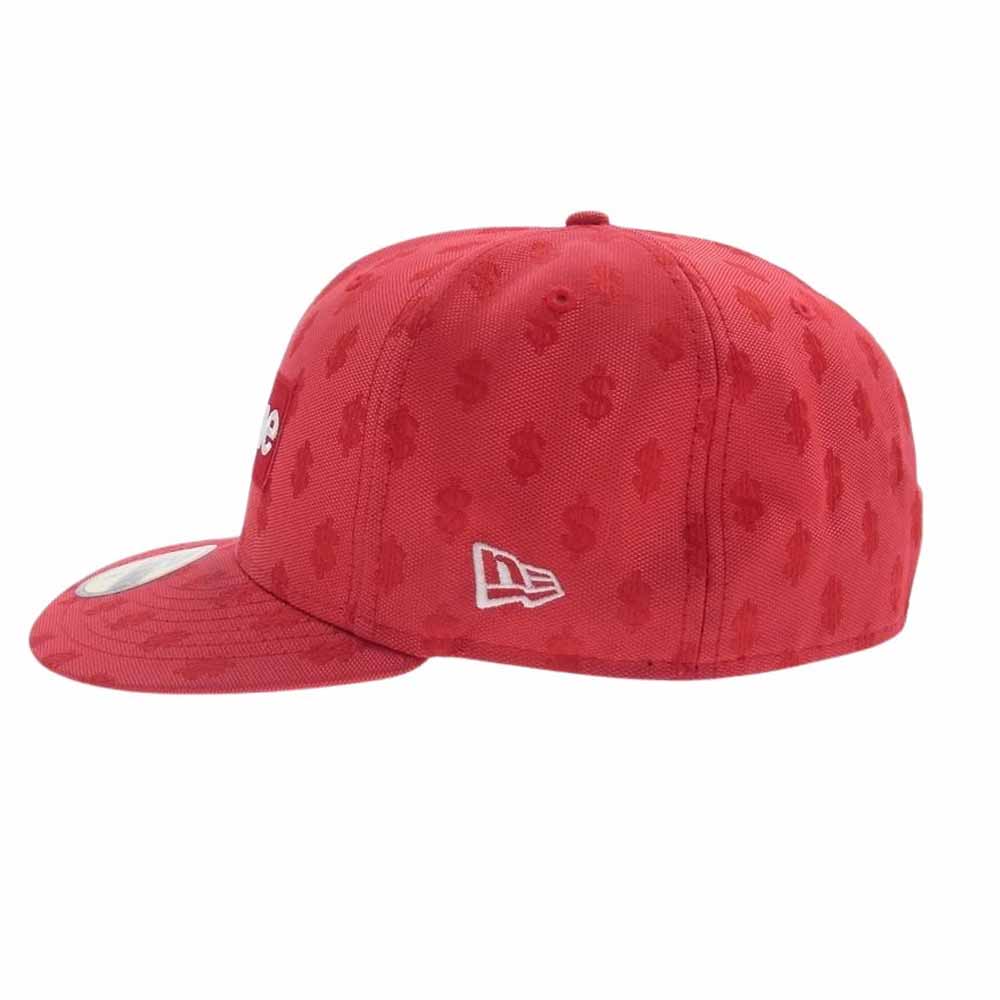 Supreme シュプリーム 18SS × NEW ERA ニューエラ MONOGRAM BOX LOGO モノグラム ボックスロゴ キャップ 帽子 レッド系 63.5【中古】