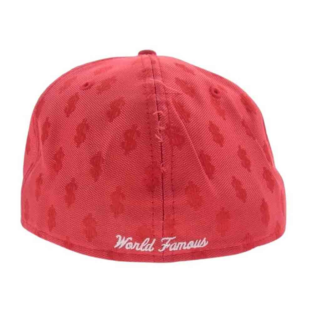 Supreme シュプリーム 18SS × NEW ERA ニューエラ MONOGRAM BOX LOGO モノグラム ボックスロゴ キャップ 帽子 レッド系 63.5【中古】