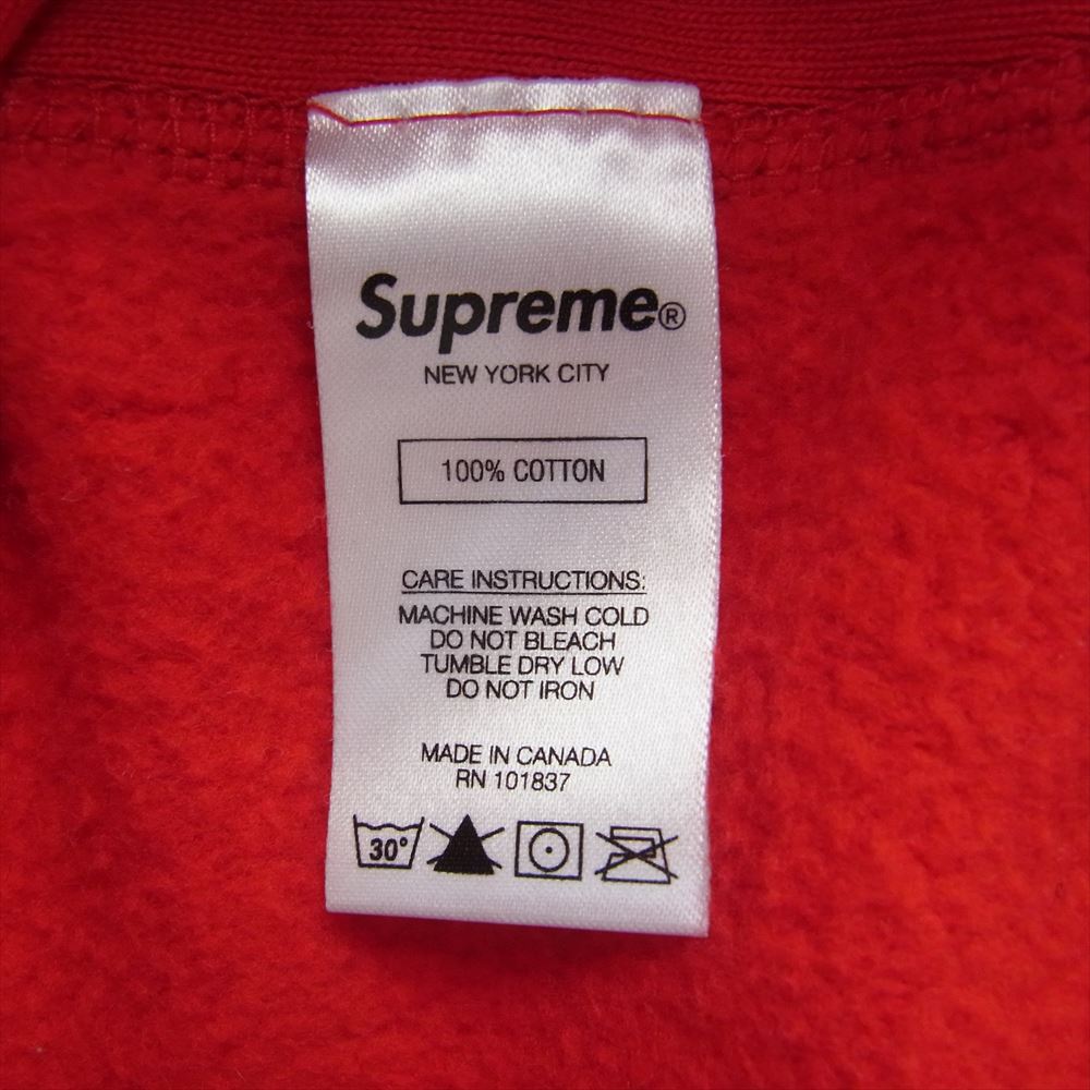 Supreme シュプリーム 19AW Bandana Box Logo Hooded Sweatshirt バンダナ ボックスロゴ パーカー フーディー ペイズリー柄 レッド系 M【中古】