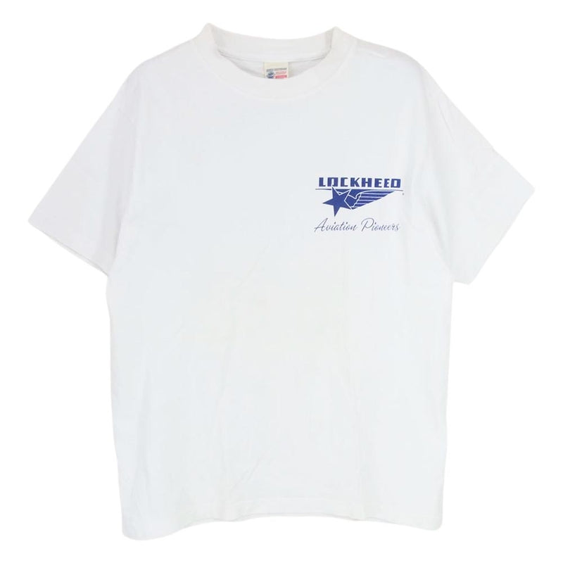 Buzz Rickson's バズリクソンズ LOCKHEED バックプリント クルーネック 半袖 Tシャツ ホワイト系 S【中古】