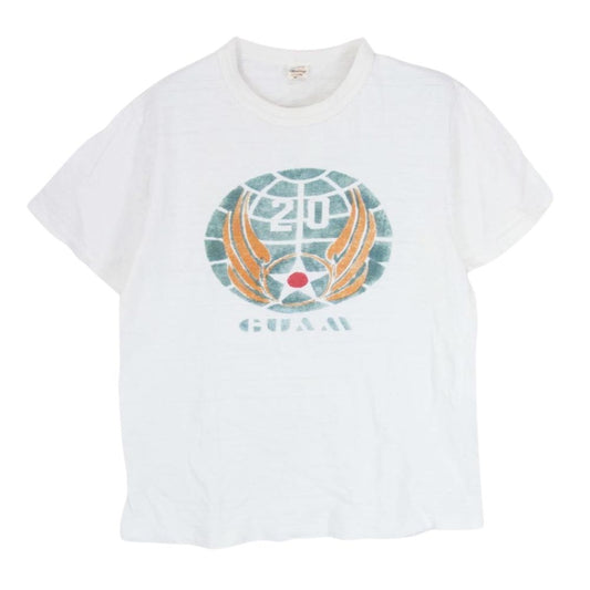 Buzz Rickson's バズリクソンズ 20 GUAM プリント 半袖 Tシャツ オフホワイト系 M【中古】