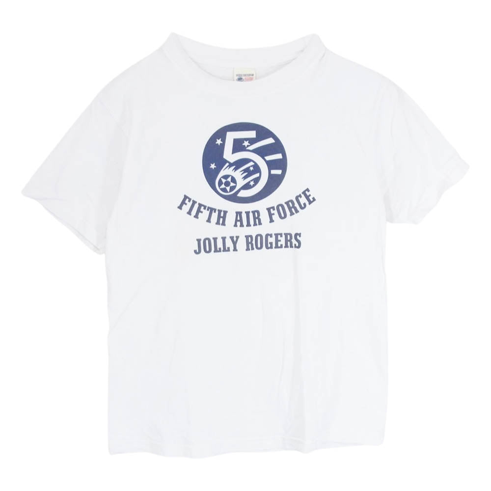 Buzz Rickson's バズリクソンズ 50 FIFTH AIR FORCE バックプリント 半袖 Tシャツ ホワイト系 S【中古】