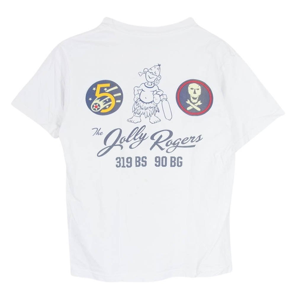 Buzz Rickson's バズリクソンズ 50 FIFTH AIR FORCE バックプリント 半袖 Tシャツ ホワイト系 S【中古】