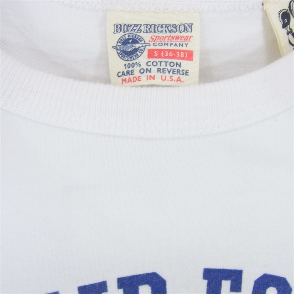 Buzz Rickson's バズリクソンズ EDWARDS A.F.BASE バックプリント 半袖 Tシャツ ホワイト系 S【中古】
