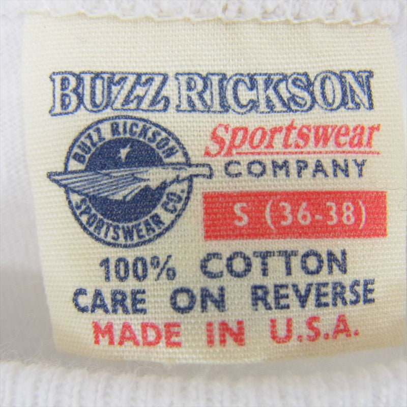 Buzz Rickson's バズリクソンズ EDWARDS A.F.BASE バックプリント 半袖 Tシャツ ホワイト系 S【中古】