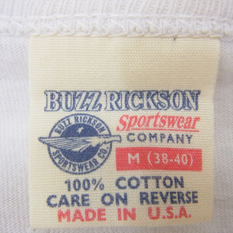 Buzz Rickson's バズリクソンズ USAF ステンシルプリント Tシャツ ホワイト系 M【中古】