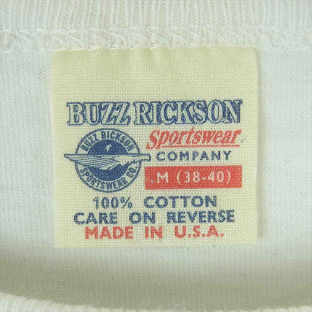Buzz Rickson's バズリクソンズ U.S.NAVY NAVAL AIR STATION バックプリント 半袖 Tシャツ ホワイト系 M【中古】
