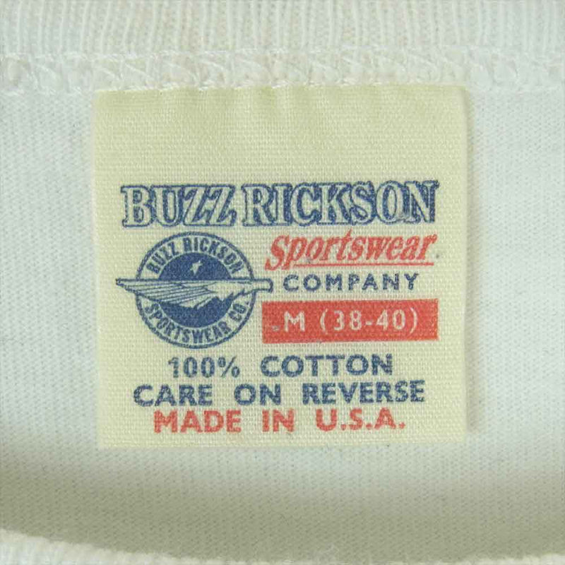 Buzz Rickson's バズリクソンズ U.S.NAVY NAVAL AIR STATION バックプリント 半袖 Tシャツ ホワイト系 M【中古】