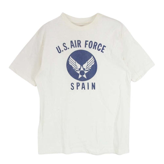 ダブルワークス US.AIR FORCE SPAIN プリント 半袖 Tシャツ ホワイト オフホワイト系 M【中古】