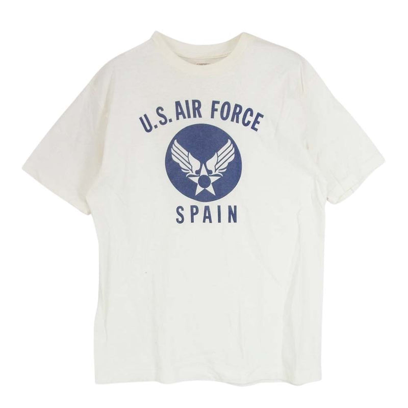 ダブルワークス US.AIR FORCE SPAIN プリント 半袖 Tシャツ ホワイト オフホワイト系 M【中古】