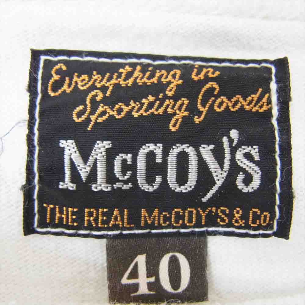 The REAL McCOY'S ザリアルマッコイズ ワンポイント ロゴ 半袖 Tシャツ カットソー ホワイト系 40【中古】