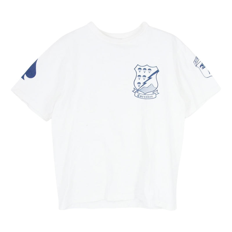 カスタムキング Airborne 506TH バックプリント ロゴ 半袖 Tシャツ ホワイト系 M【中古】