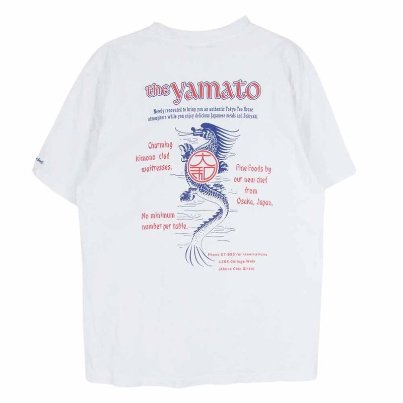 SUN SURF サンサーフ The yamato 大和 バックプリント 半袖 Tシャツ ホワイト系 M【中古】