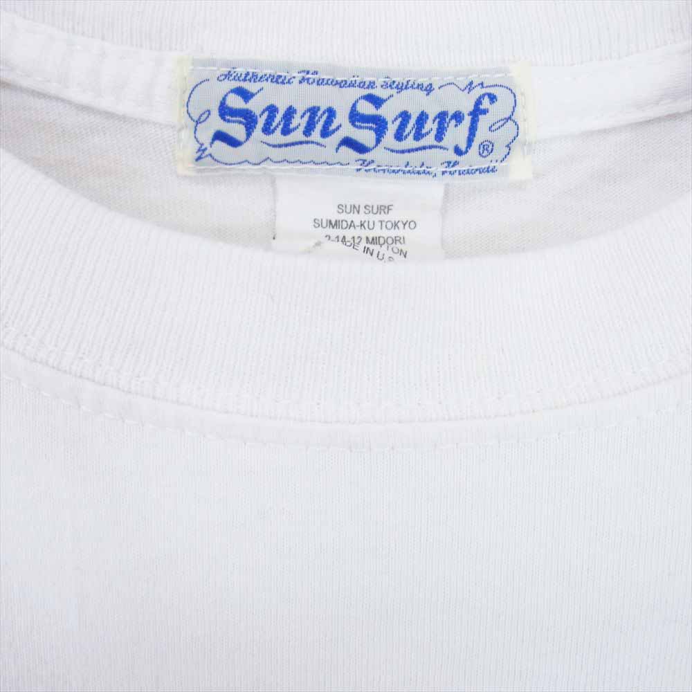 SUN SURF サンサーフ The yamato 大和 バックプリント 半袖 Tシャツ ホワイト系 M【中古】