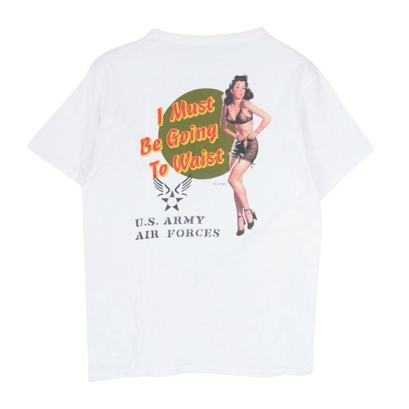 Buzz Rickson's バズリクソンズ USAF I must be going to waist ステンシルプリント Tシャツ ホワイト系 M【中古】