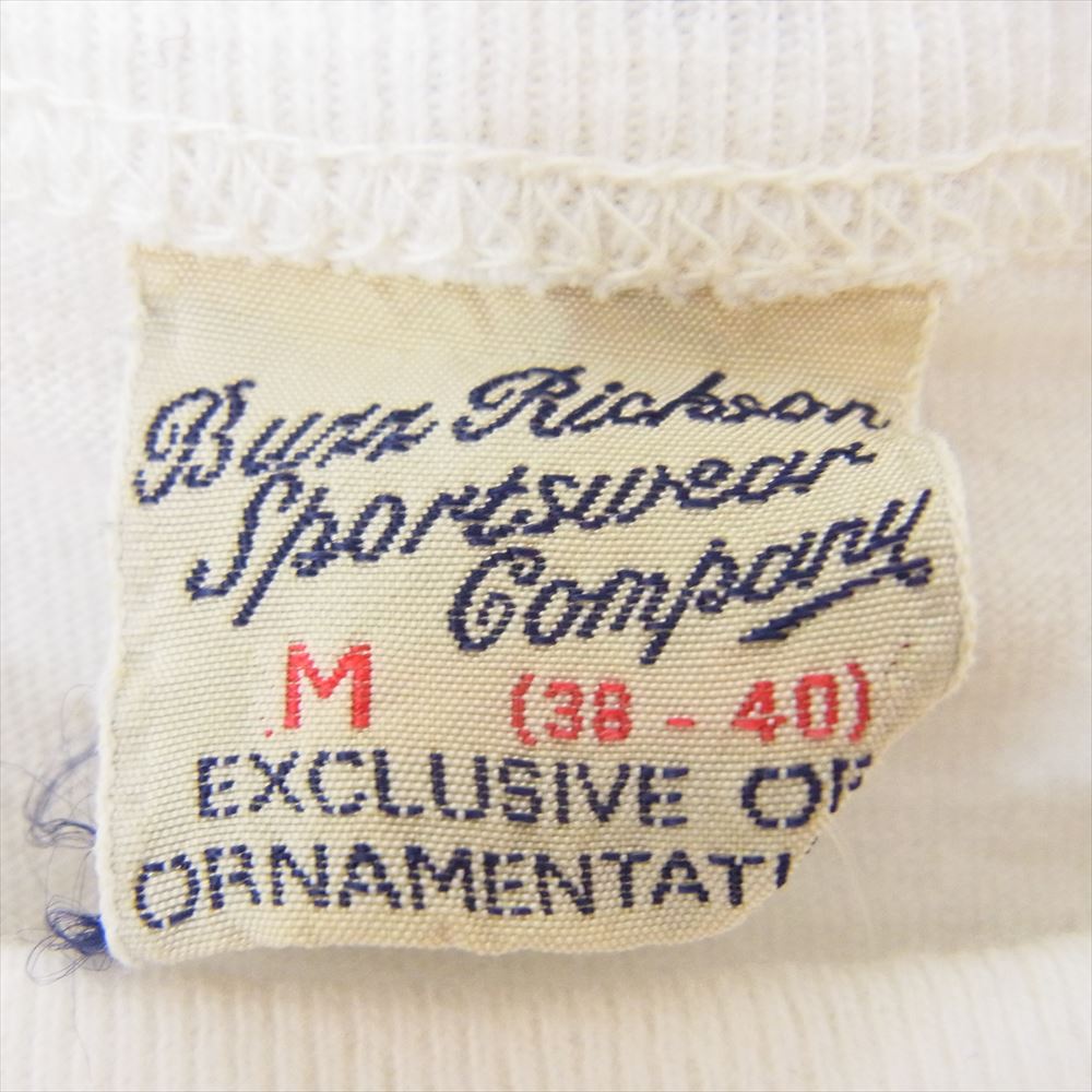 Buzz Rickson's バズリクソンズ HQ＆HQ CO プリント 半袖 Tシャツ ホワイト系 M【中古】