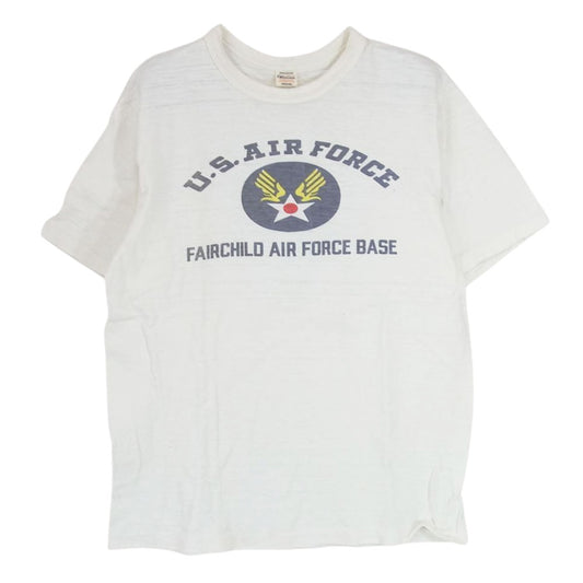 Buzz Rickson's バズリクソンズ FAIRCHILD AIR FORCE BASE プリント 半袖 Tシャツ オフホワイト系 M【中古】