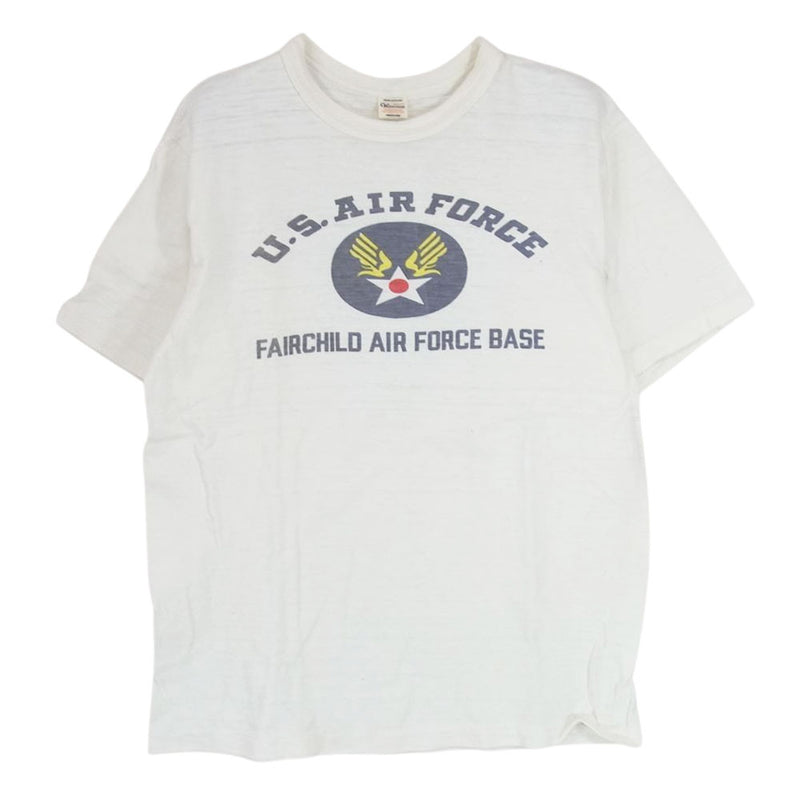 Buzz Rickson's バズリクソンズ FAIRCHILD AIR FORCE BASE プリント 半袖 Tシャツ オフホワイト系 M【中古】