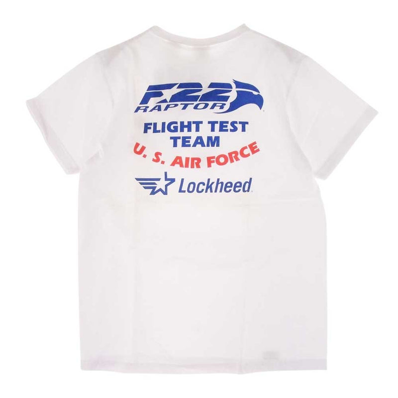 Buzz Rickson's バズリクソンズ BR76558 USAF f22 raptor flight test team Tシャツ ホワイト系 M【中古】