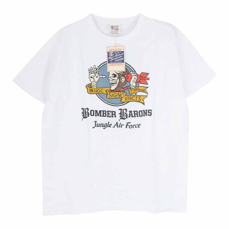 Buzz Rickson's バズリクソンズ BR76751 USAF BOMBER BARONS 米空軍第23爆撃飛行隊 プリント Tシャツ ホワイト系 M【中古】