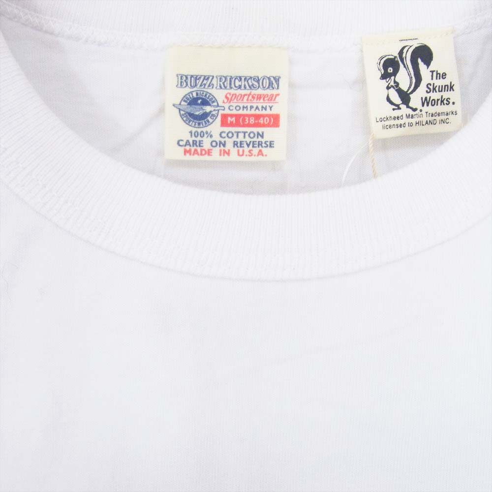 Buzz Rickson's バズリクソンズ BR76554 USAF NY AIR NATIONAL GUARD プリント Tシャツ ホワイト系 M【中古】