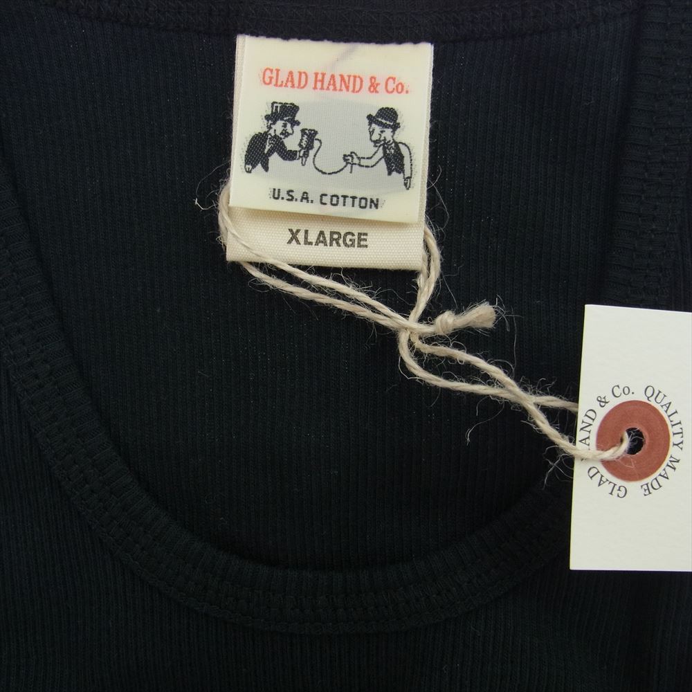GLADHAND & Co. グラッドハンド GLAD HAND-05 STANDARD TANK TOP タンクトップ パックタンク 2枚組 ブラック系 XL【新古品】【未使用】【中古】