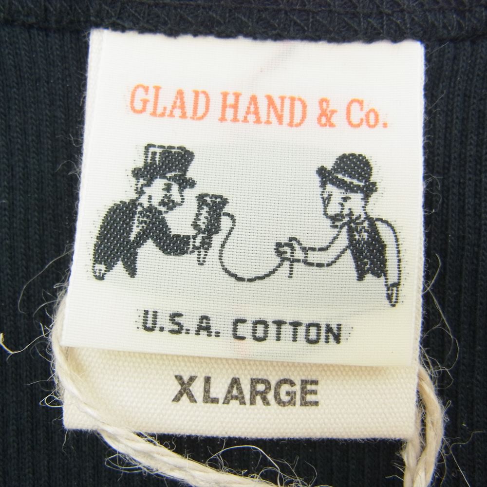 GLADHAND & Co. グラッドハンド GLAD HAND-05 STANDARD TANK TOP タンクトップ パックタンク 2枚組 ブラック系 XL【新古品】【未使用】【中古】