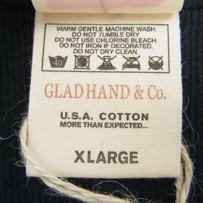 GLADHAND & Co. グラッドハンド GLAD HAND-05 STANDARD TANK TOP タンクトップ パックタンク 2枚組 ブラック系 XL【新古品】【未使用】【中古】