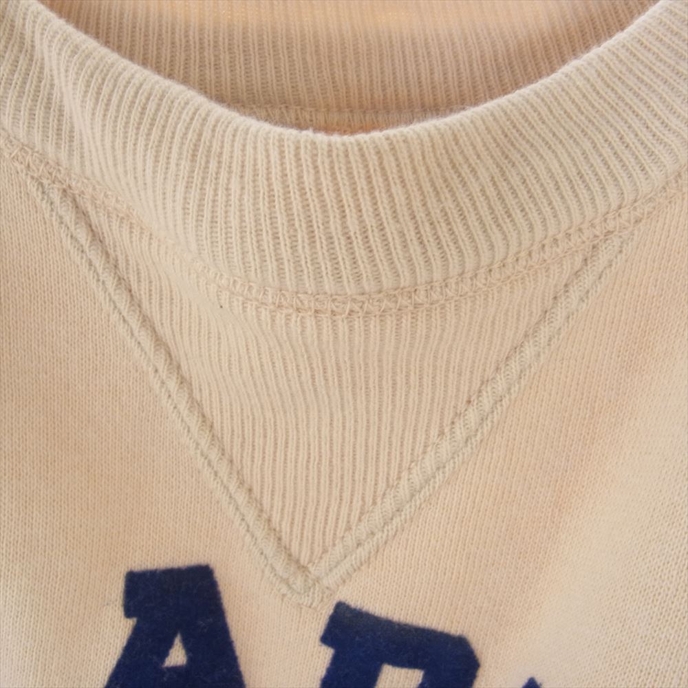 WAREHOUSE ウエアハウス U.S.ARMY フロッキー プリント スウェット オフホワイト系 42【中古】