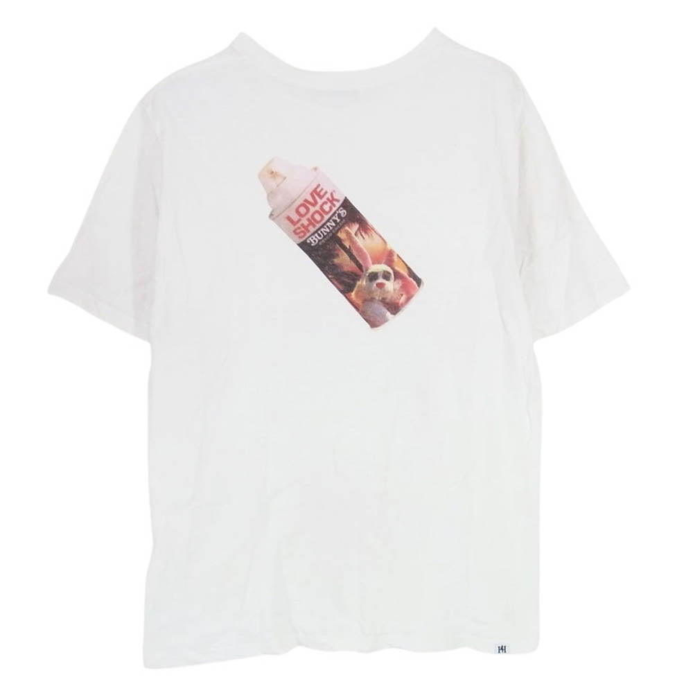 HYSTERIC GLAMOUR ヒステリックグラマー 18SS 02182CT13 THE SHOCKING Tee ガール ウサギ プリント 半袖 Tシャツ ホワイト系 L【中古】