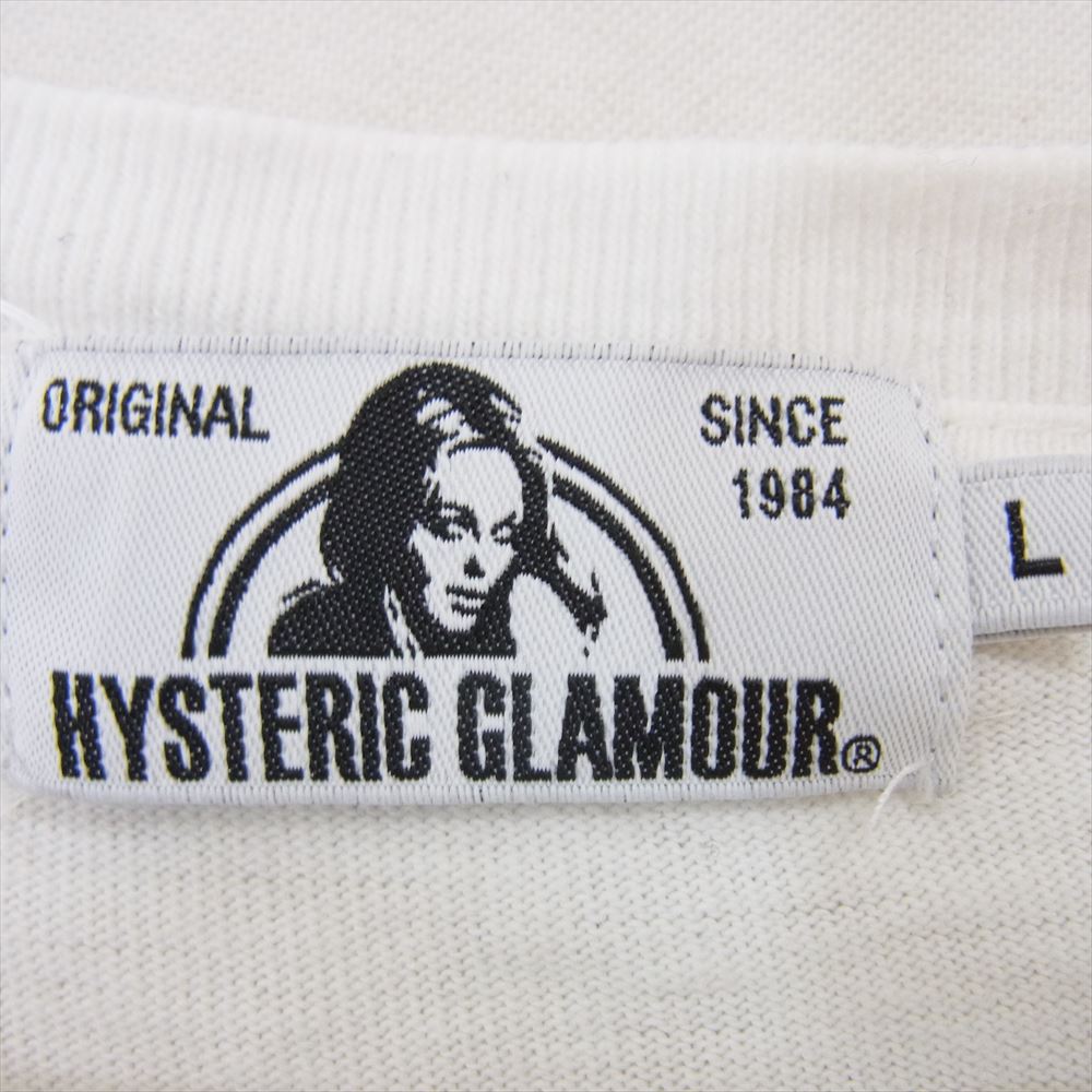 HYSTERIC GLAMOUR ヒステリックグラマー 18SS 02182CT13 THE SHOCKING Tee ガール ウサギ プリント 半袖 Tシャツ ホワイト系 L【中古】