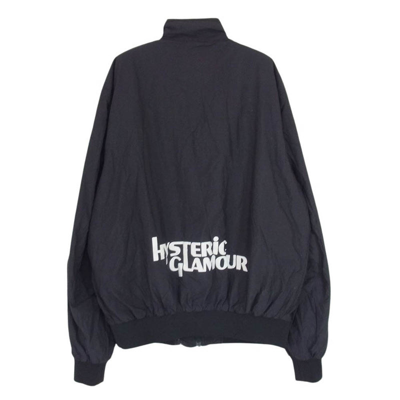 HYSTERIC GLAMOUR ヒステリックグラマー 17AW 02173AB08 バックロゴ プリント 中綿 プリマロフト ジップアップ ナイロン ジャケット ブラック系 L【中古】