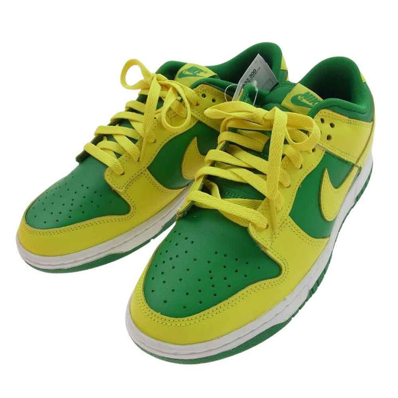 NIKE ナイキ DV0833-300 Dunk Low Reverse Brazil ダンク ロー スニーカー イエロー系 グリーン系 27.5cm【極上美品】【中古】