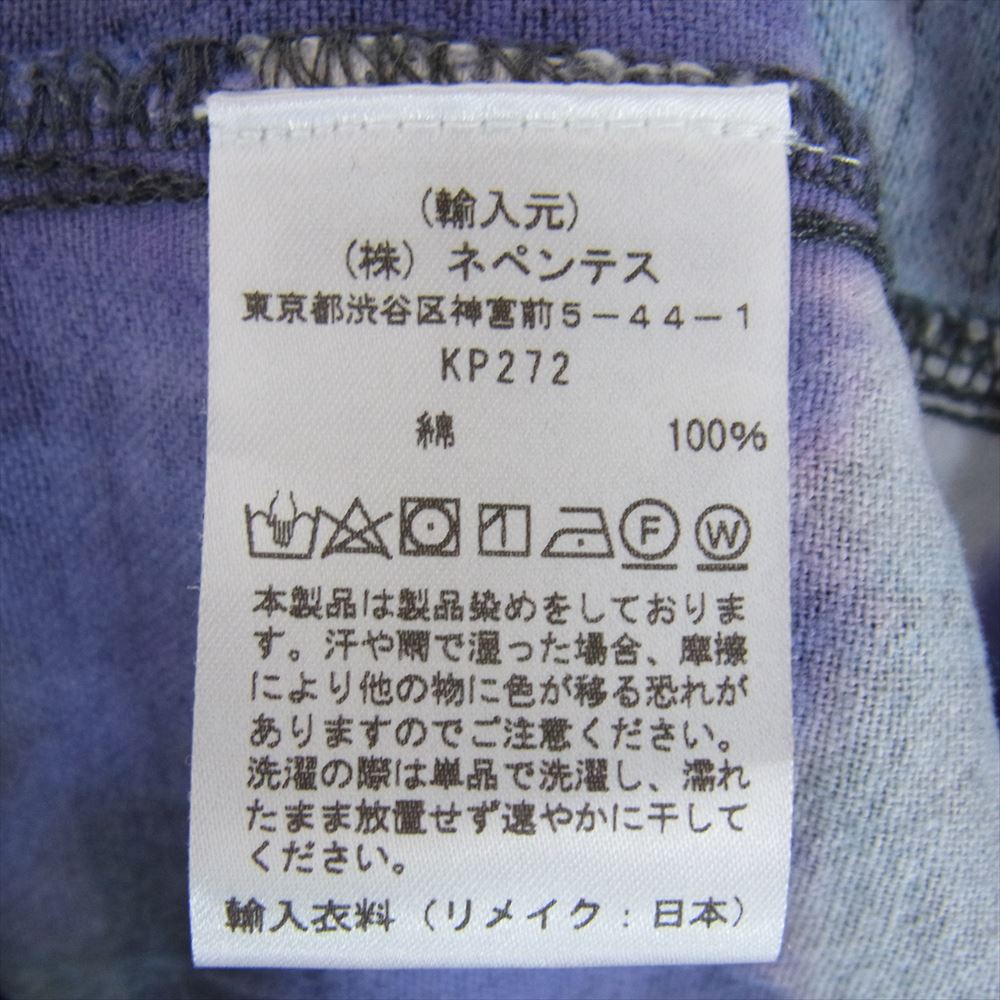 Needles ニードルス KP272 Rebuild by Needles Flannel Shirt 7Cut リビルドバイニードルズ 再構築 タイダイ ネルシャツ 長袖 チェック シャツ パープル系 サイズ表記無【中古】