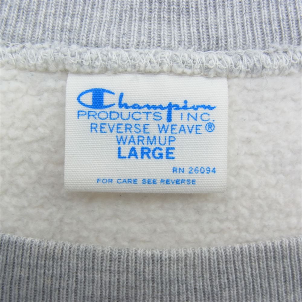 Champion チャンピオン C8-N038 REVERSE WEAVE リバースウィーブ 単色タグ 裏起毛 長袖 クルーネック スウェット トレーナー グレー系 L【中古】
