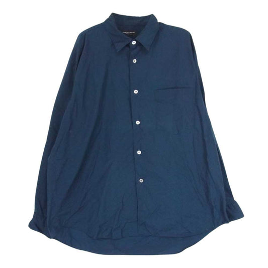COMME des GARCONS HOMME PLUS コムデギャルソンオムプリュス  AD1990 PB-050430 ヴィンテージプリュス 80~90s アーカイブ レギュラー カラー 長袖 シャツ ネイビー系 サイズ表記無【中古】