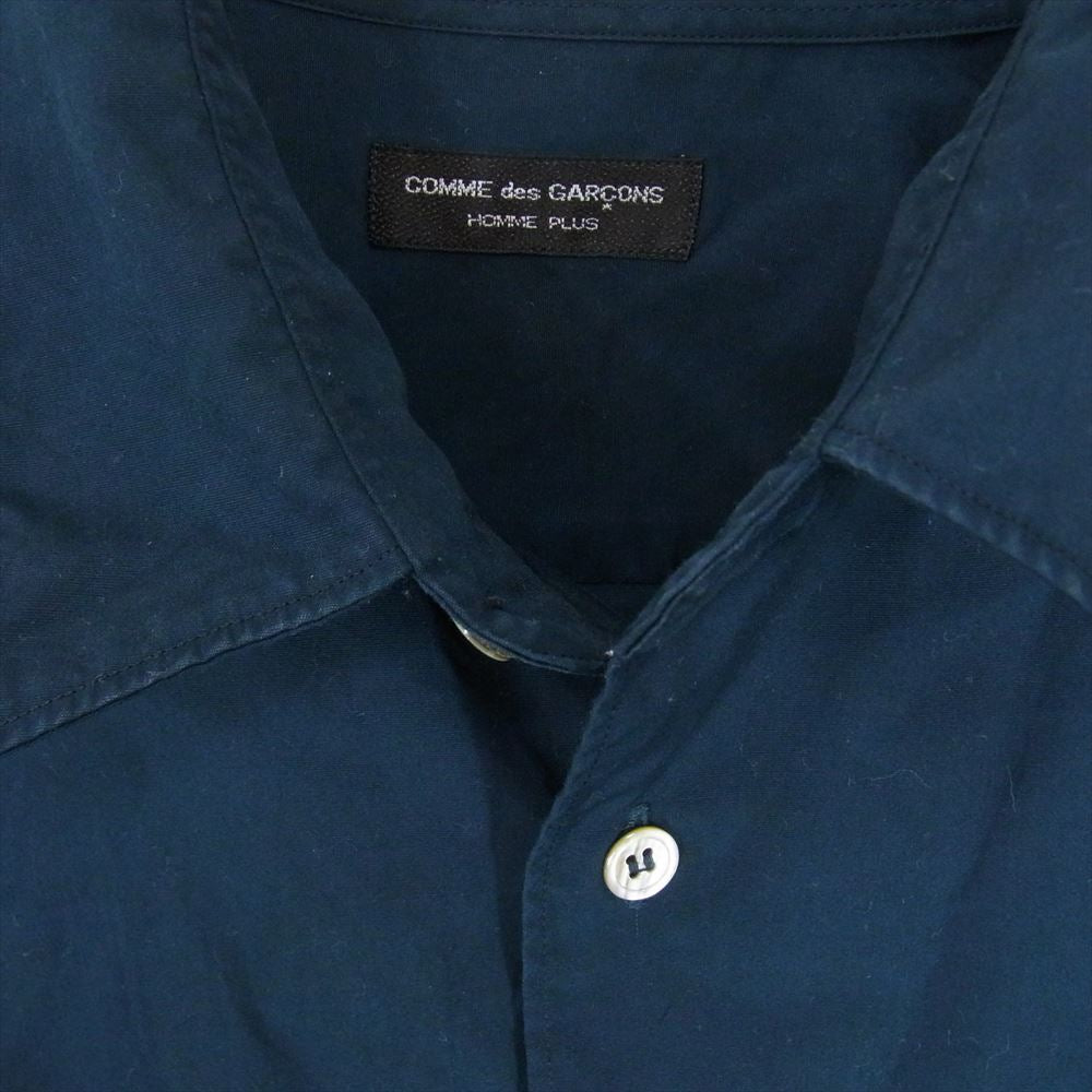COMME des GARCONS HOMME PLUS コムデギャルソンオムプリュス  AD1990 PB-050430 ヴィンテージプリュス 80~90s アーカイブ レギュラー カラー 長袖 シャツ ネイビー系 サイズ表記無【中古】