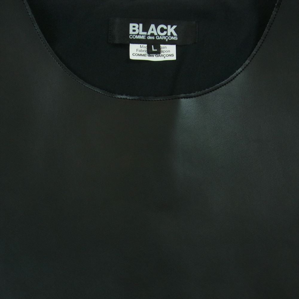 BLACK COMME des GARCONS ブラックコムデギャルソン 19SS 1C-V006 フェイク レザー サスペンダー ベスト ジレ AD2018 ブラック系 L【中古】