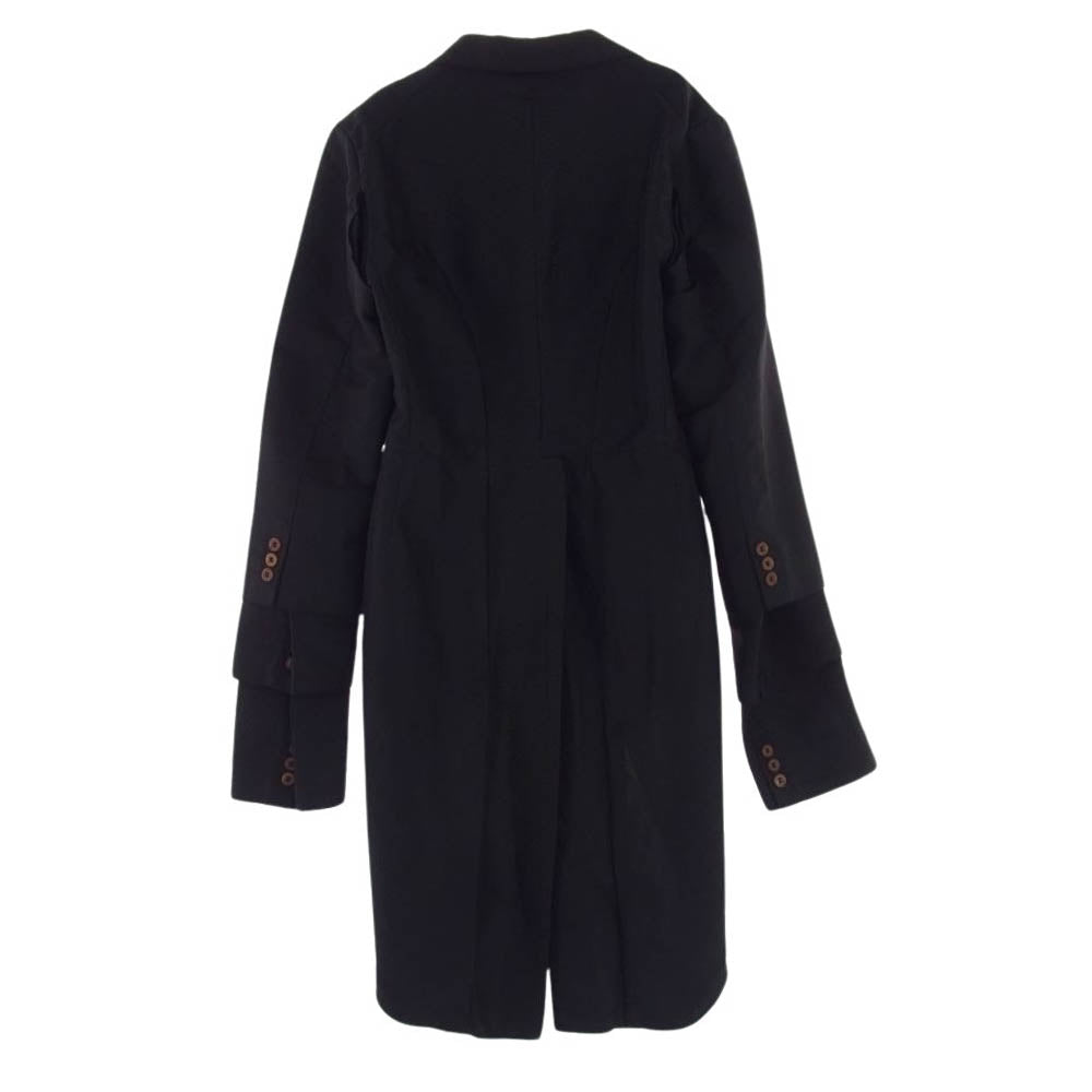 COMME des GARCONS HOMME PLUS コムデギャルソンオムプリュス 20AW PF-J062 エステル製品加工 燕尾 袖レイヤード  テーラード ジャケット コート ブラック系 XS【中古】
