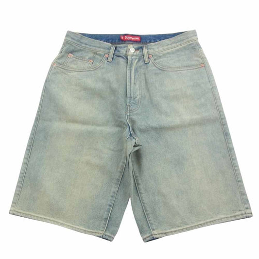 Supreme シュプリーム 23SS Baggy Denim Short バギー デニム ショーツ ハーフ パンツ インディゴブルー系 32【極上美品】【中古】