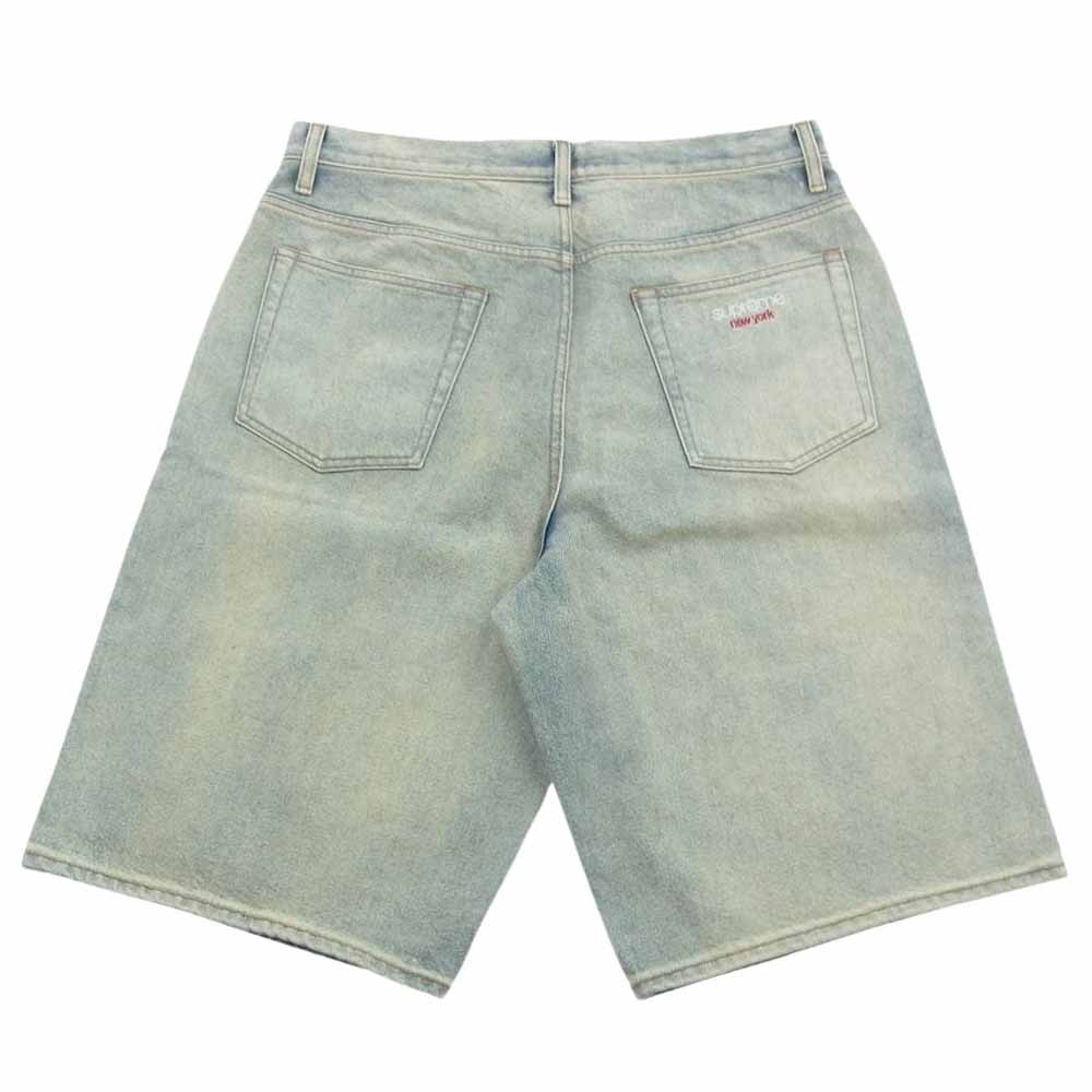 Supreme シュプリーム 23SS Baggy Denim Short バギー デニム ショーツ ハーフ パンツ インディゴブルー系 32【極上美品】【中古】